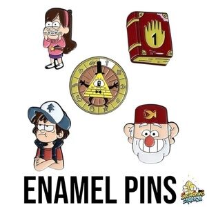 Gravity Falls Enamel Pin Set – 5pc Disney Channel Fan Art Collection​​